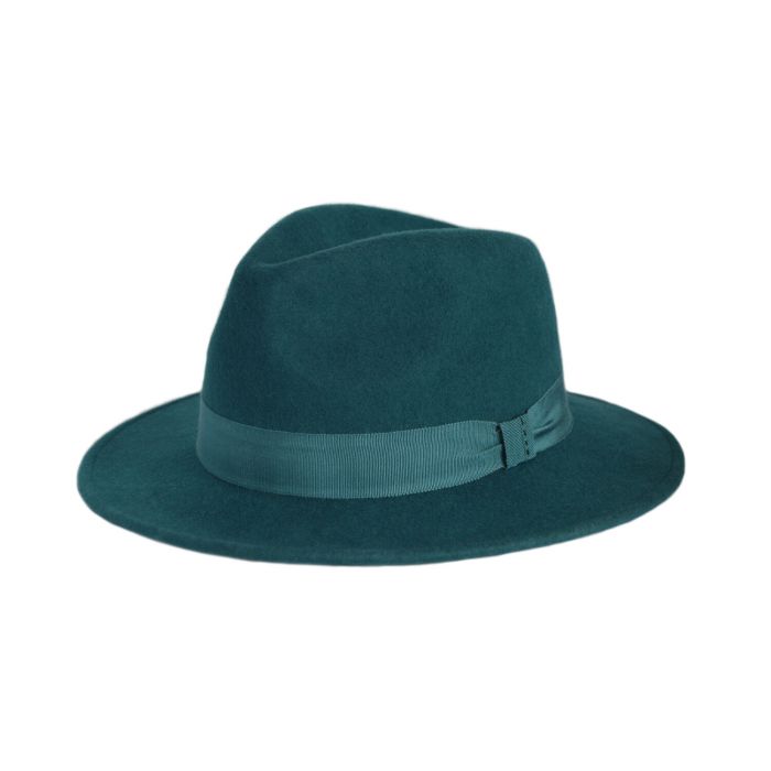Emthunzini Hats - UV Wool Felt Fedora sun hat for adults - Melissa - Teal